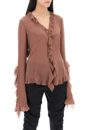 Acne studios ruffled blouse with fr