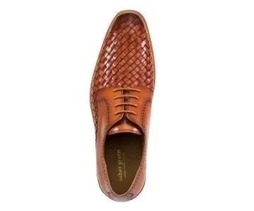 Asher Green Men's Tan Fashion Style Lace-Up Dress Shoe Style No: AG2177