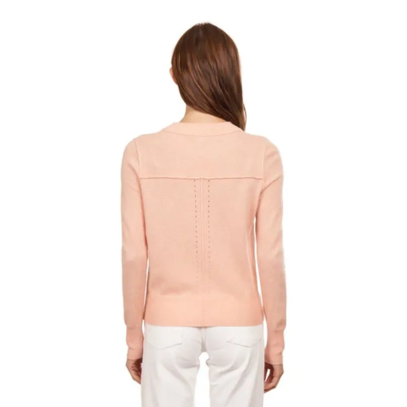 Autumn Cashmere Cropped Crew w/ Reversed Seams in Bellini