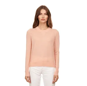 Autumn Cashmere Cropped Crew w/ Reversed Seams in Bellini