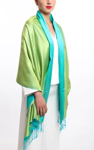 Ava Peacock Silk Pashmina - TT253(L,M)