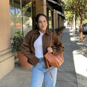 Avaah Faux Suede Cropped Jacket