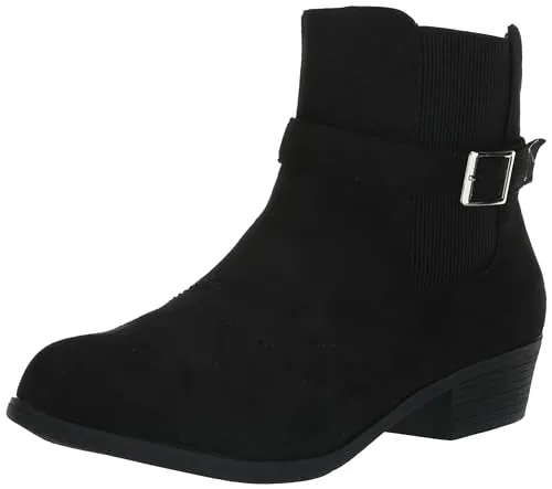 AVENUE Women's Cloudwalkers Wide FIT Ankle Boot Keegan Fashion, Black, 7