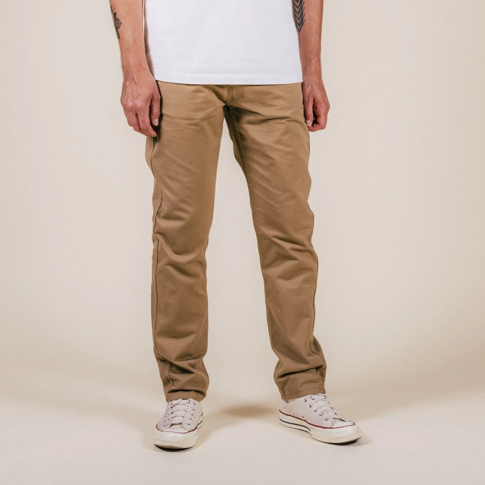 BC-04 RELAXED CHINO 8.5 oz. bronze brown sateen twill