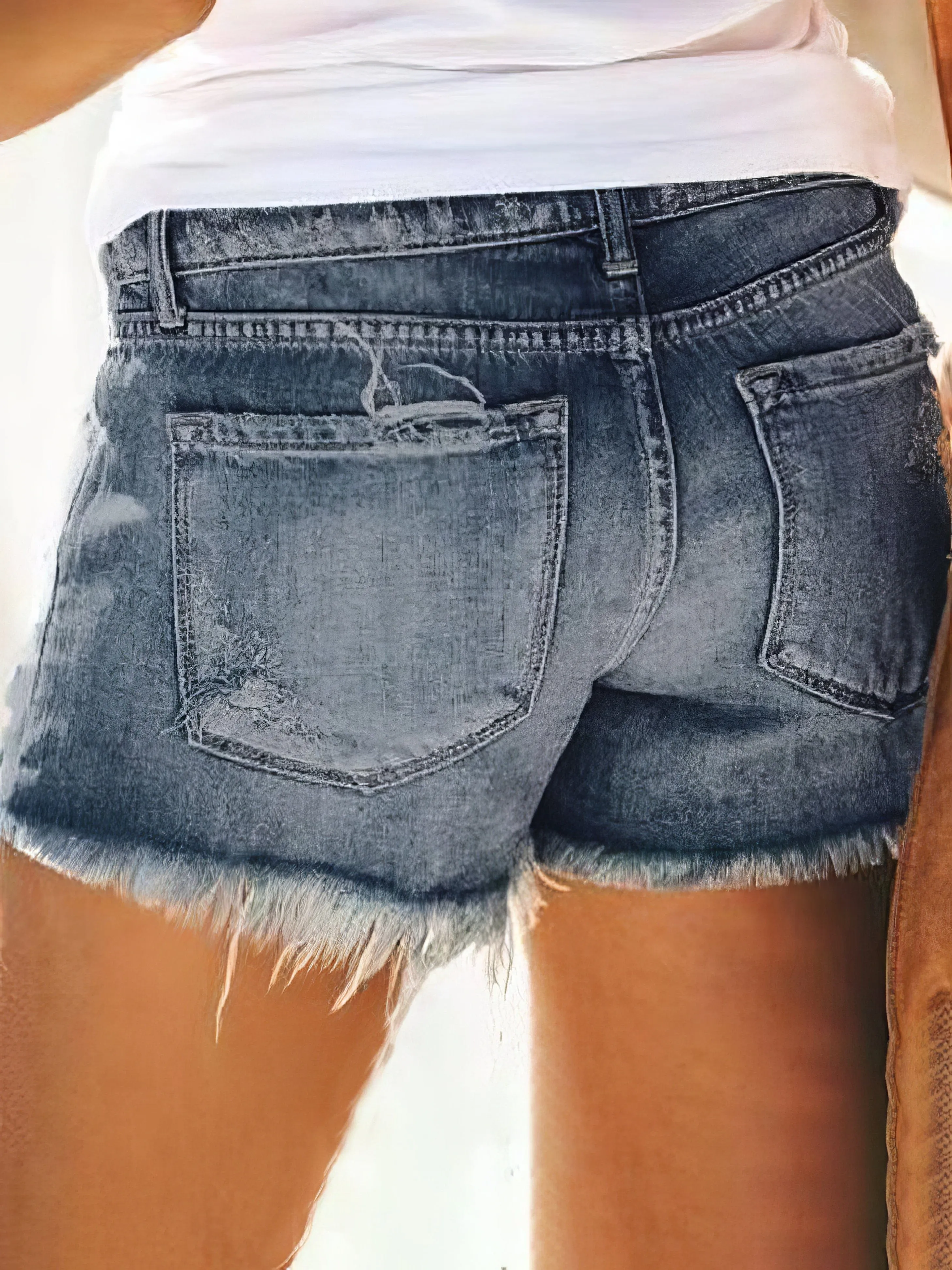 Beachy Ripped Denim Shorts