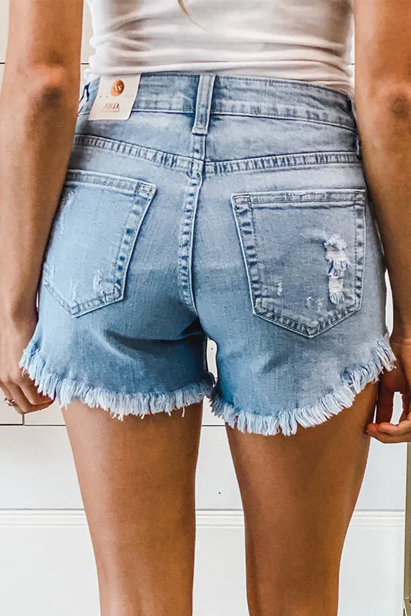 Beachy Ripped Denim Shorts