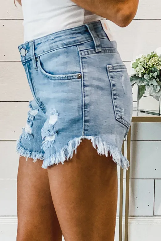 Beachy Ripped Denim Shorts