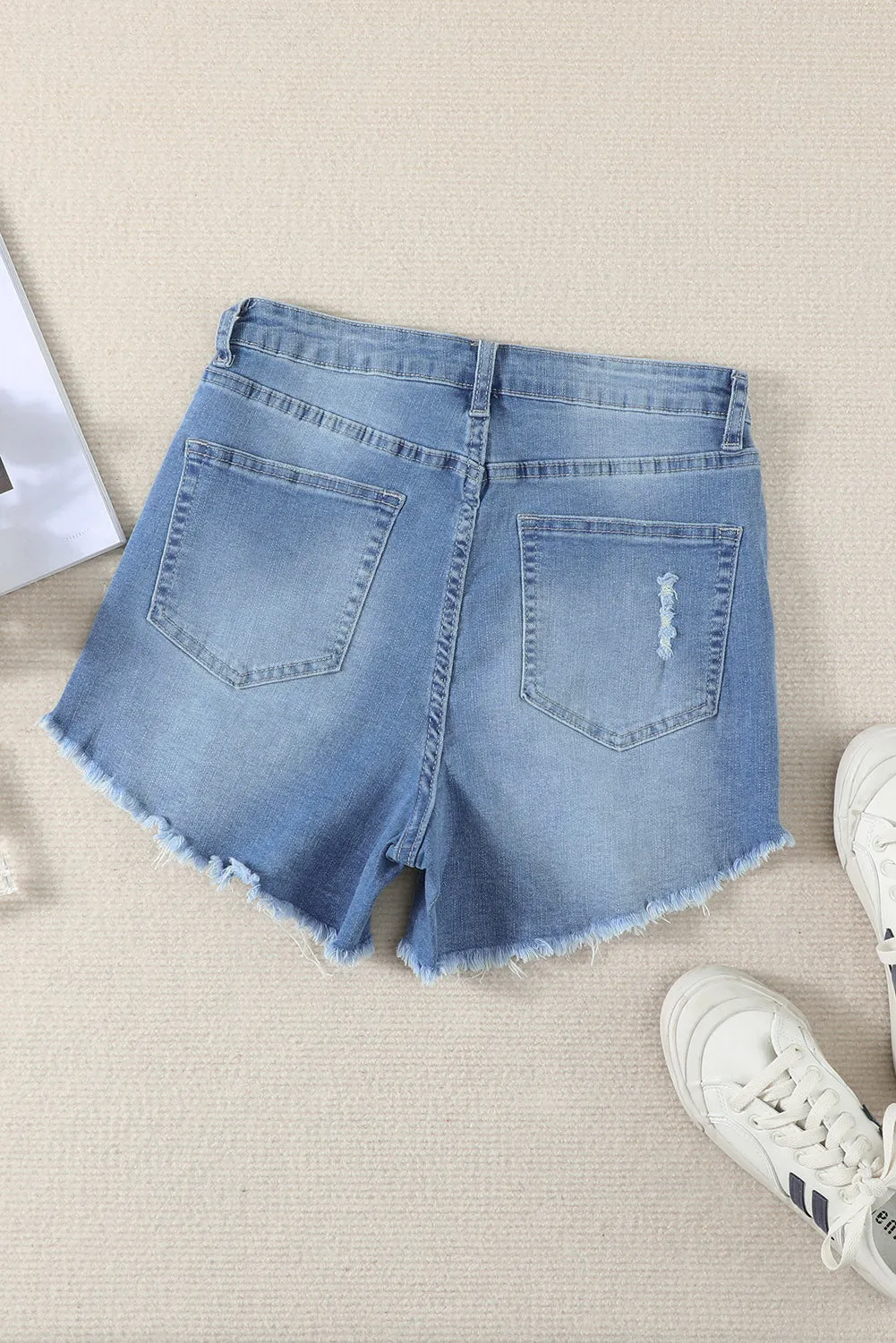 Beachy Ripped Denim Shorts