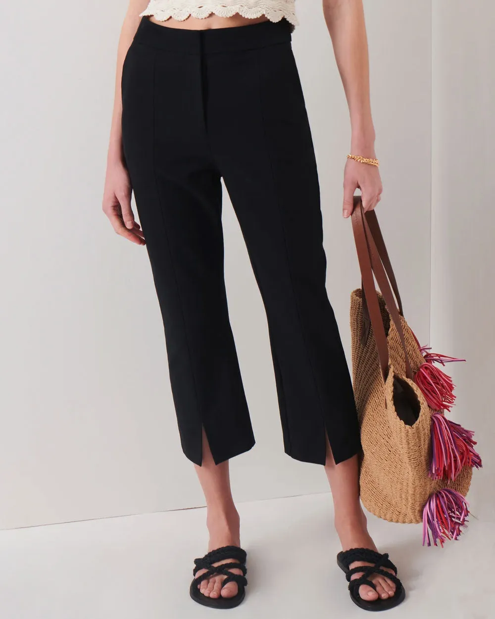 Black Bianca Cropped Pant