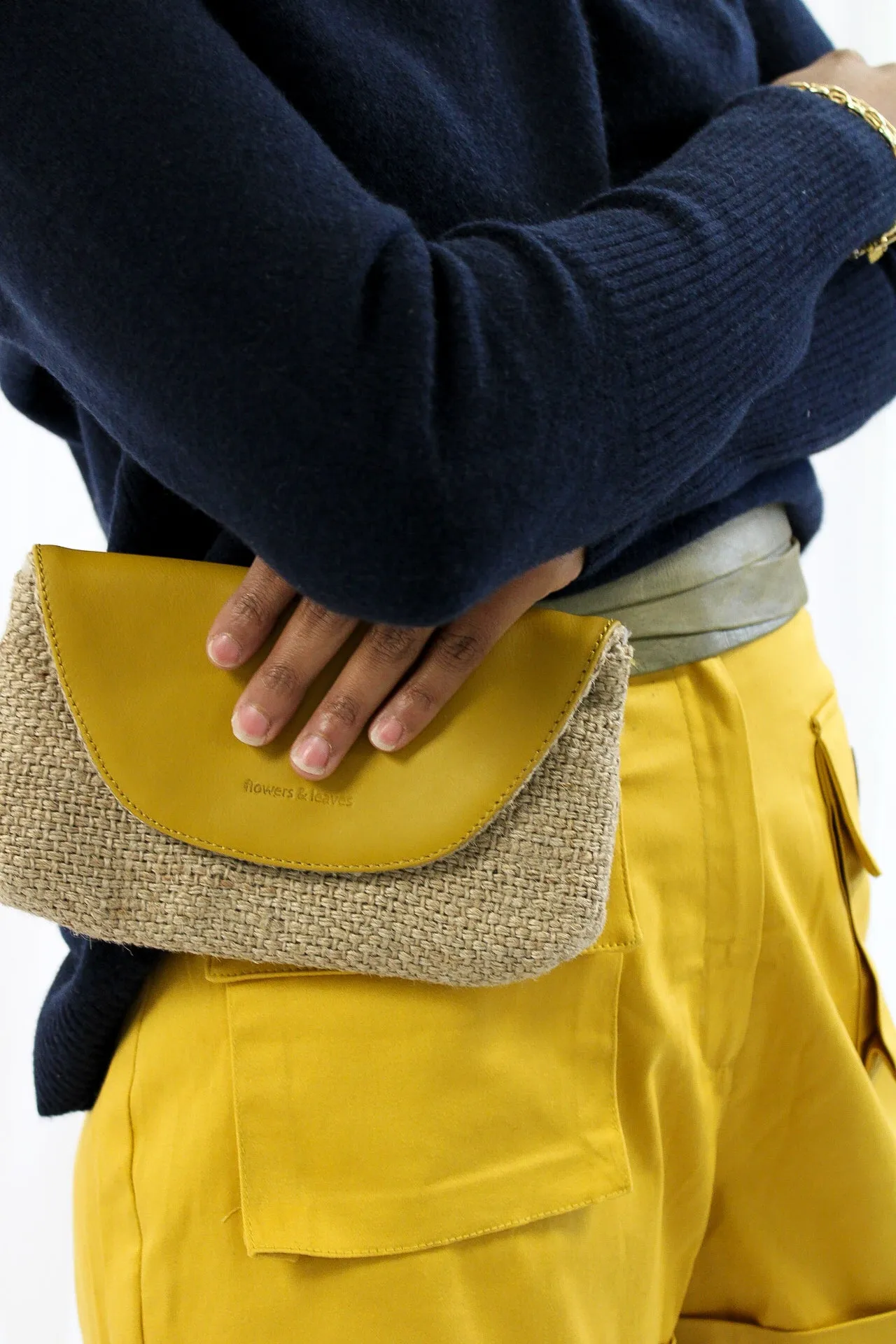 Bold Yellow Shorts With Tie Waist Belt by Adriana Contreras