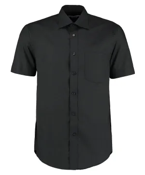 Business shirt short-sleeved (classic fit) | Black