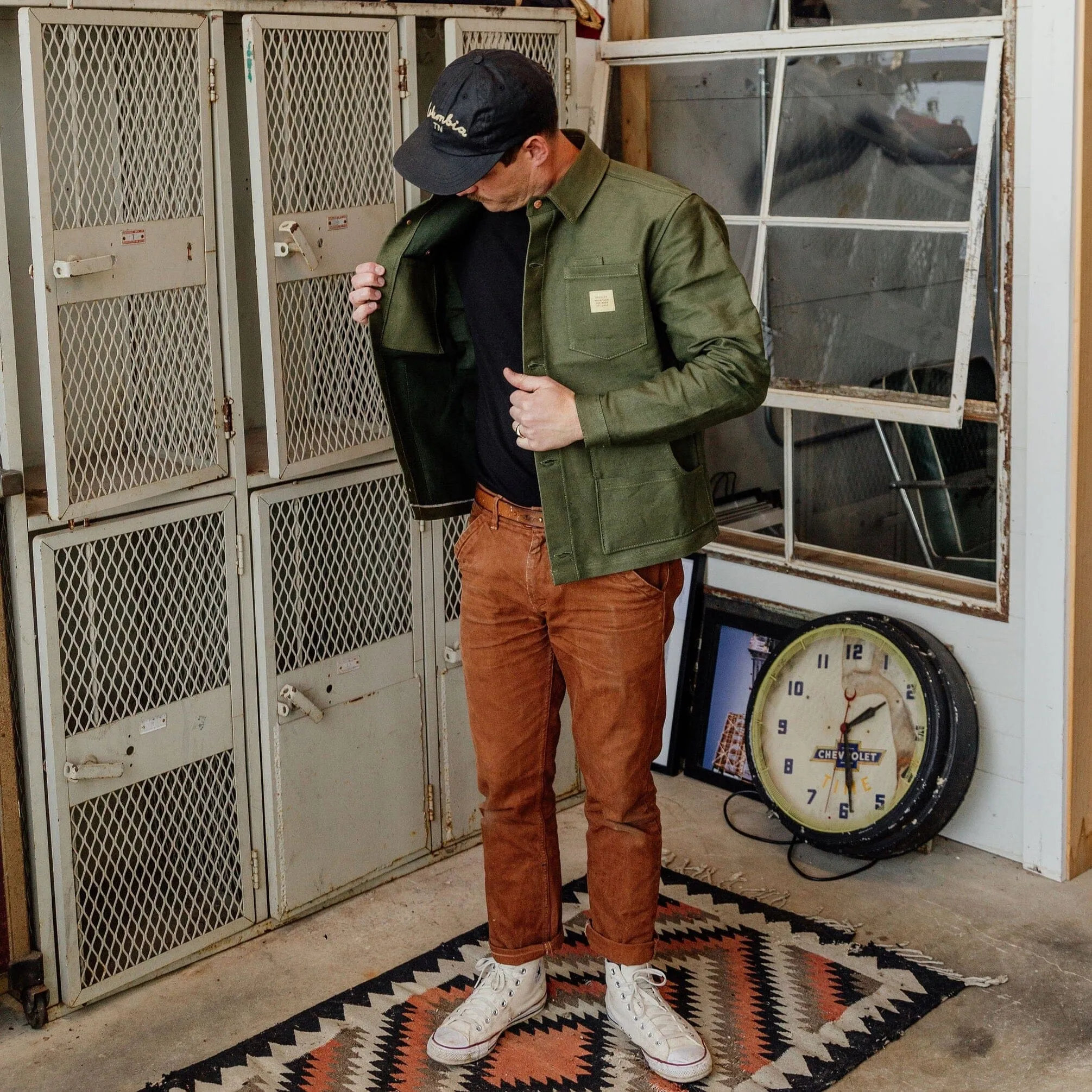 Cabin Jacket -  14oz Olive Selvedge Denim