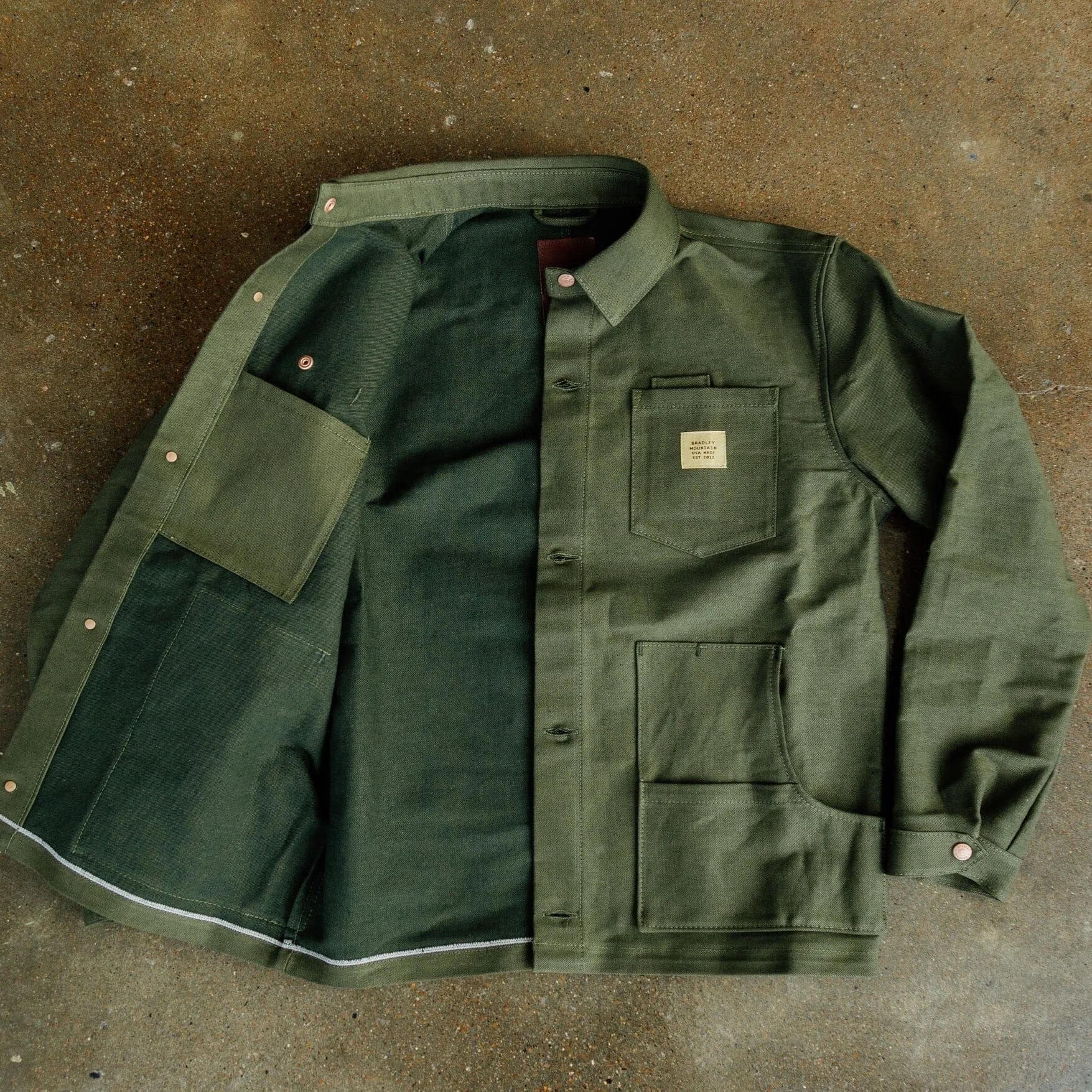 Cabin Jacket -  14oz Olive Selvedge Denim