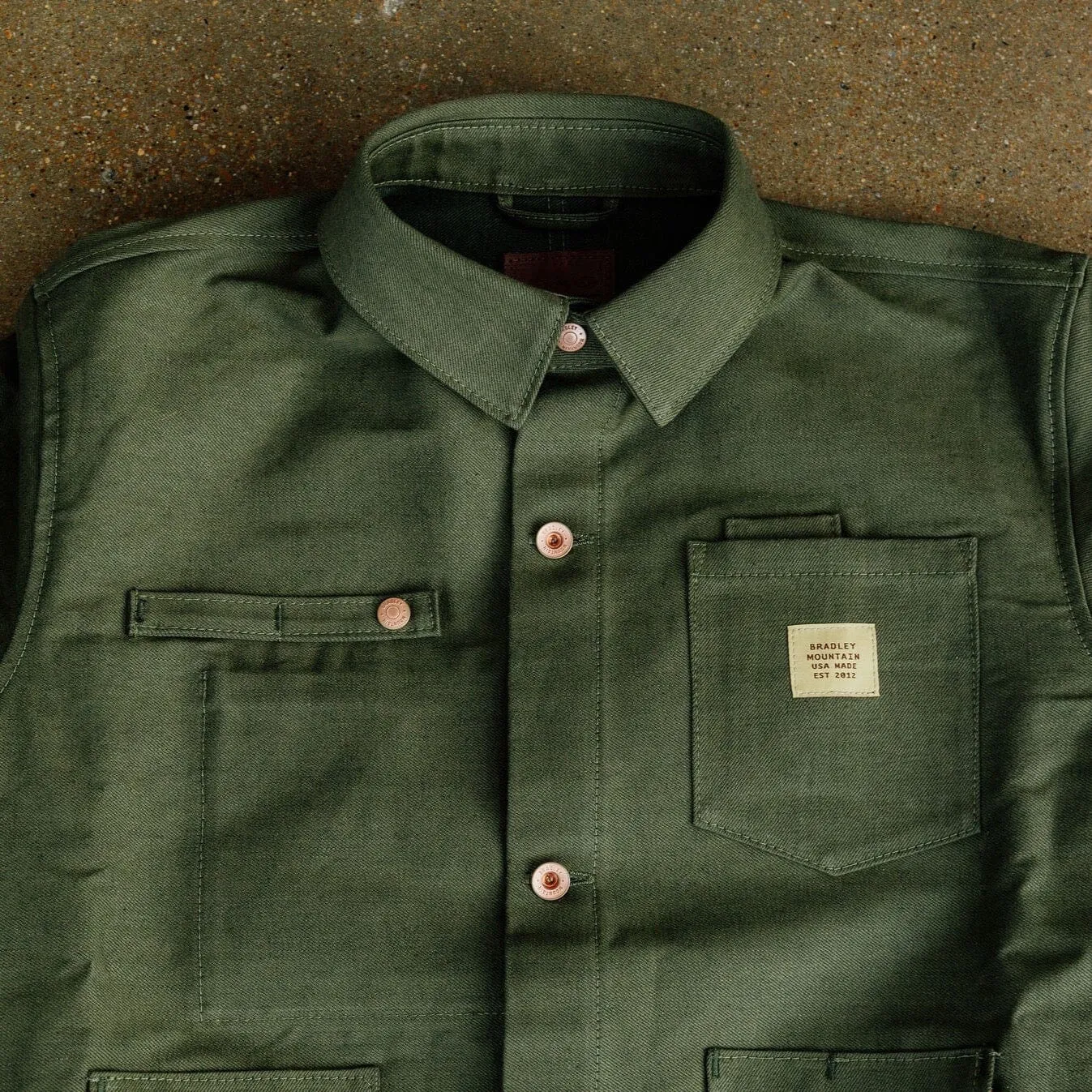 Cabin Jacket -  14oz Olive Selvedge Denim