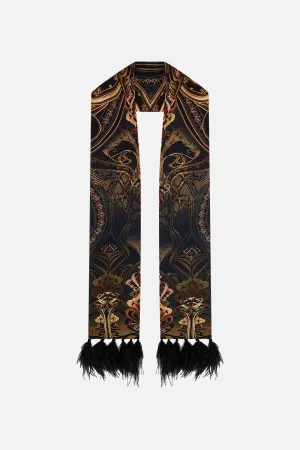 CAMILLA NOUVEAU NOIR LONG SKINNY SCARF