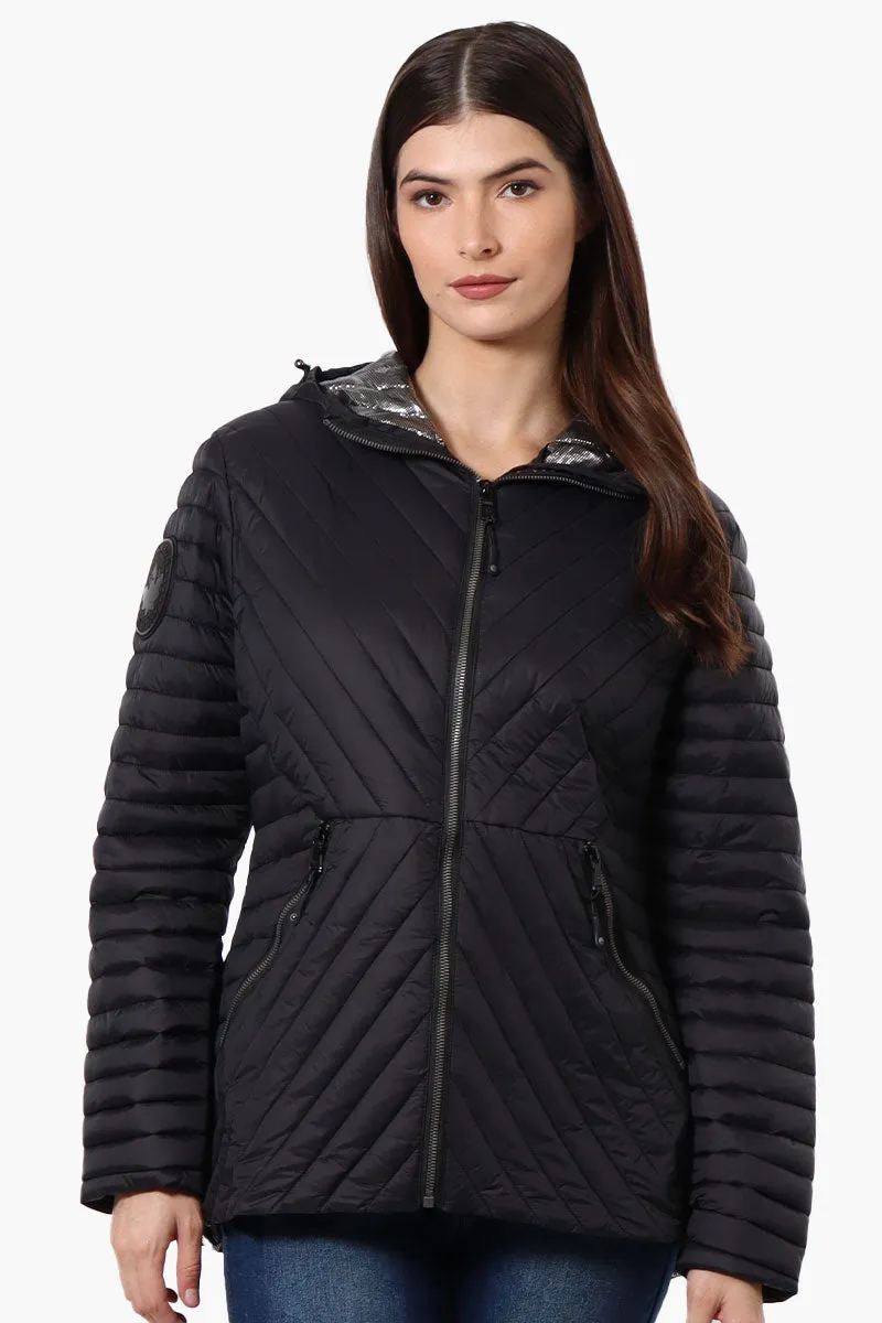 Canada Weather Gear Chevron Quilted Lightweight Jacket - Black