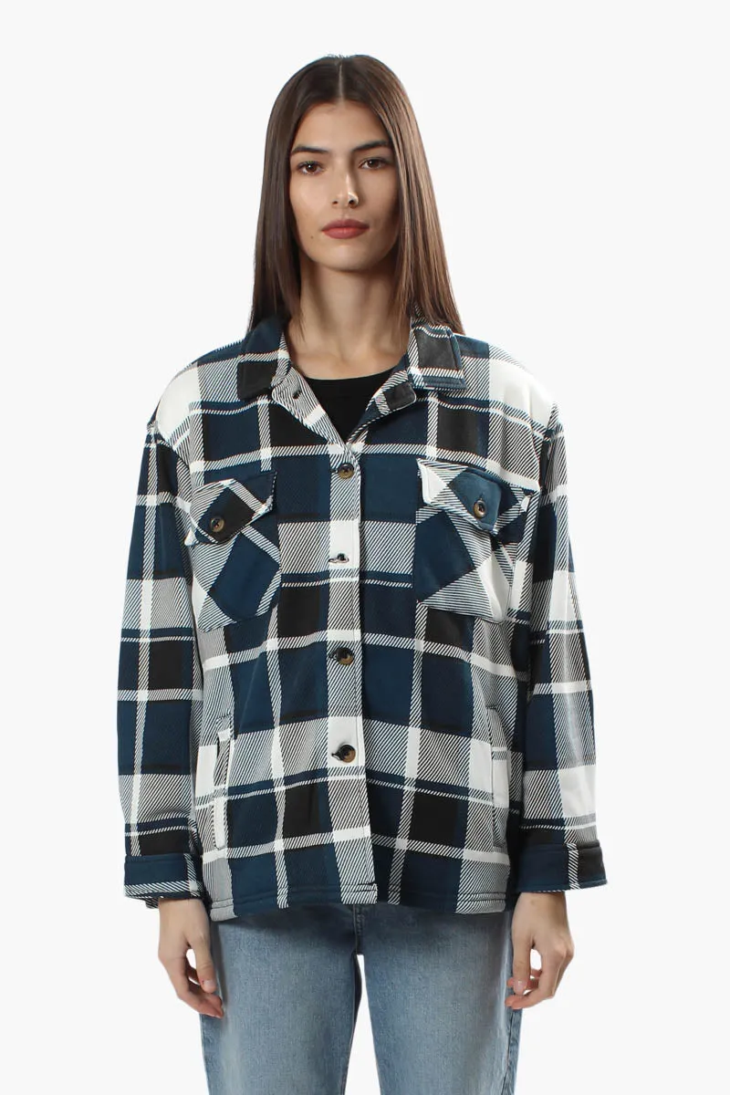 Canada Weather Gear Plaid Lightweight Jacket - Navy