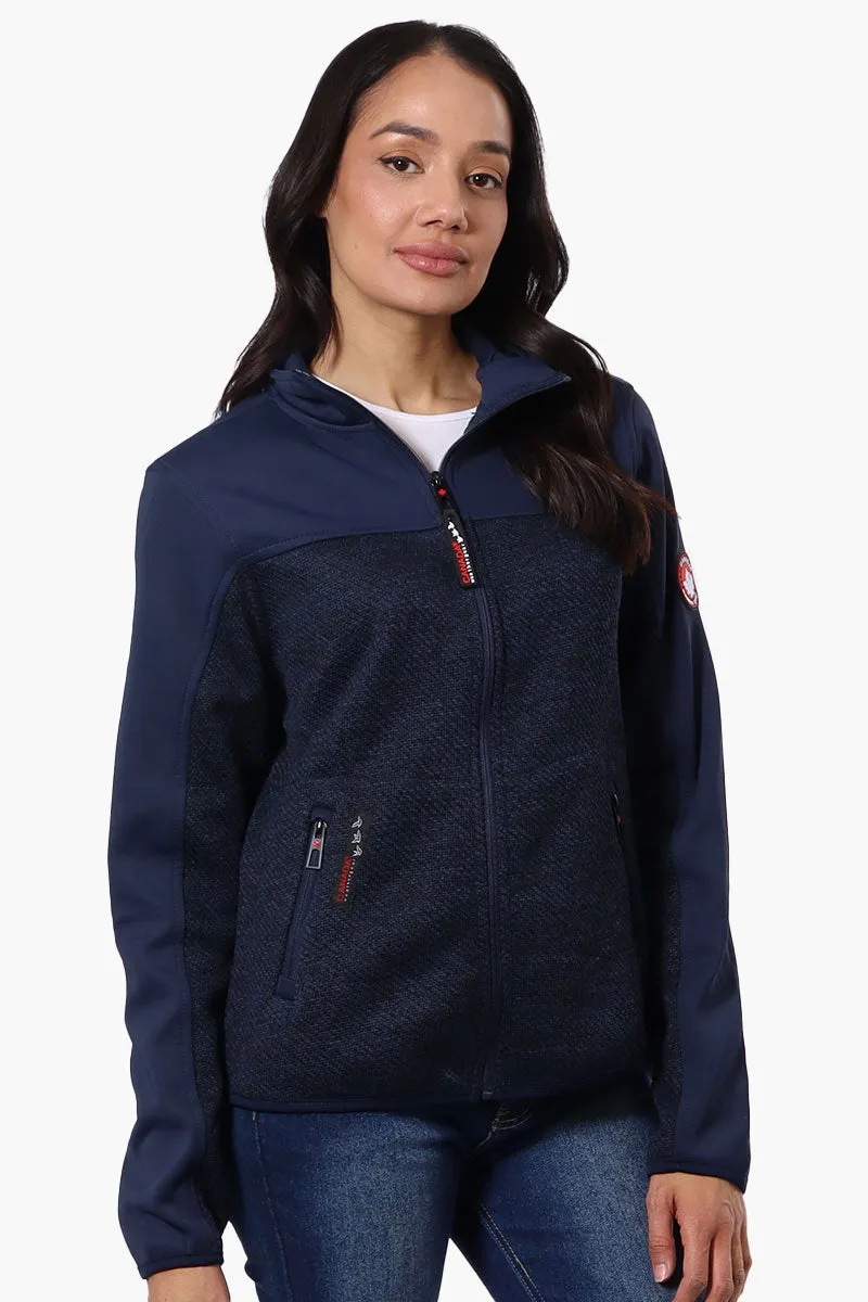 Canada Weather Gear Zip Up Sweater Fleece Lightweight Jacket - Navy