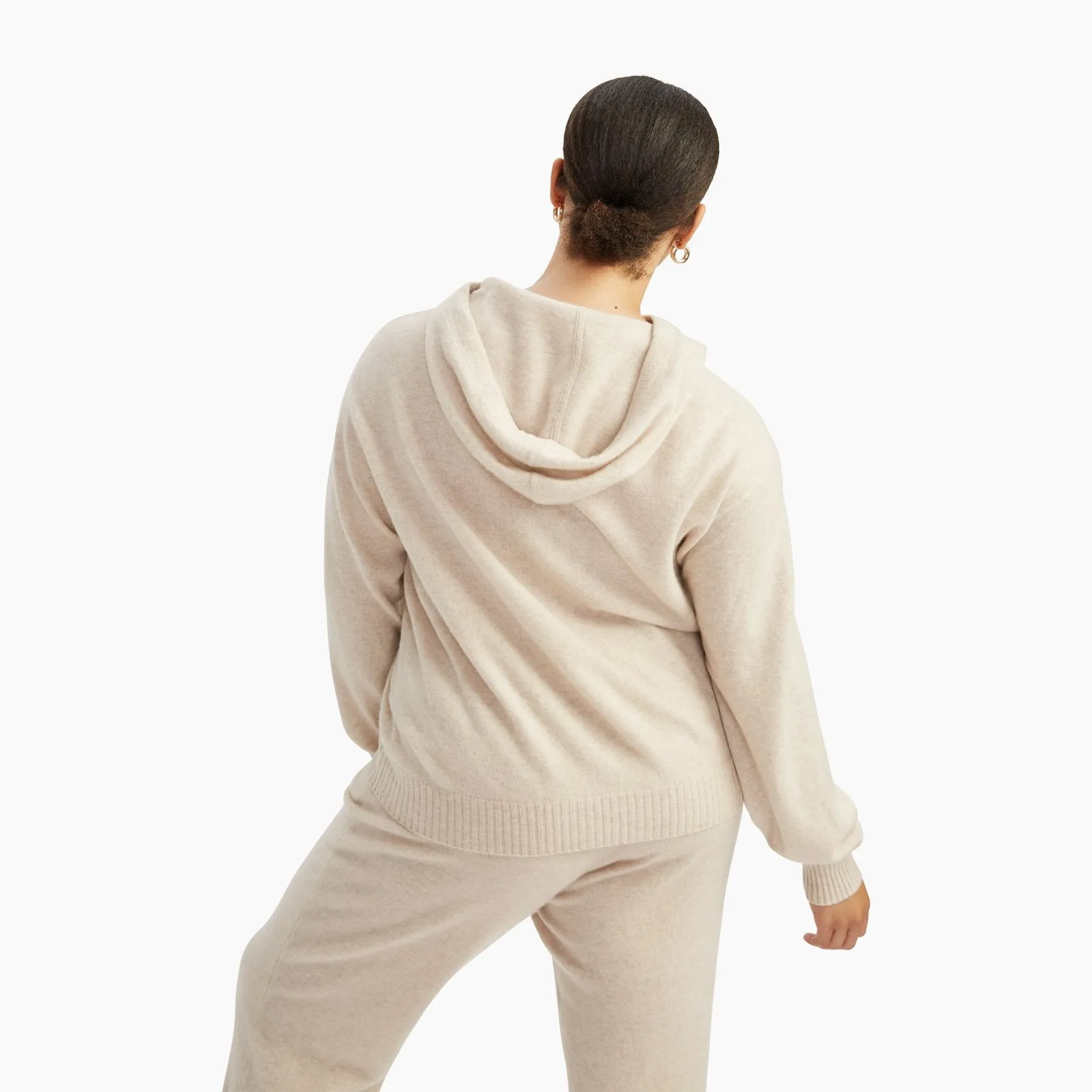 Cashmere Balloon Sleeve Hoodie