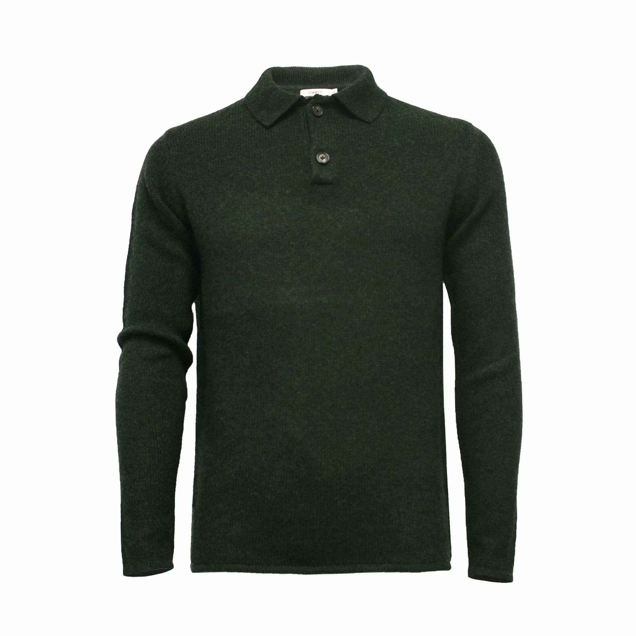 Cashmere Sweater Polo Neck heavy Jersey Mercury