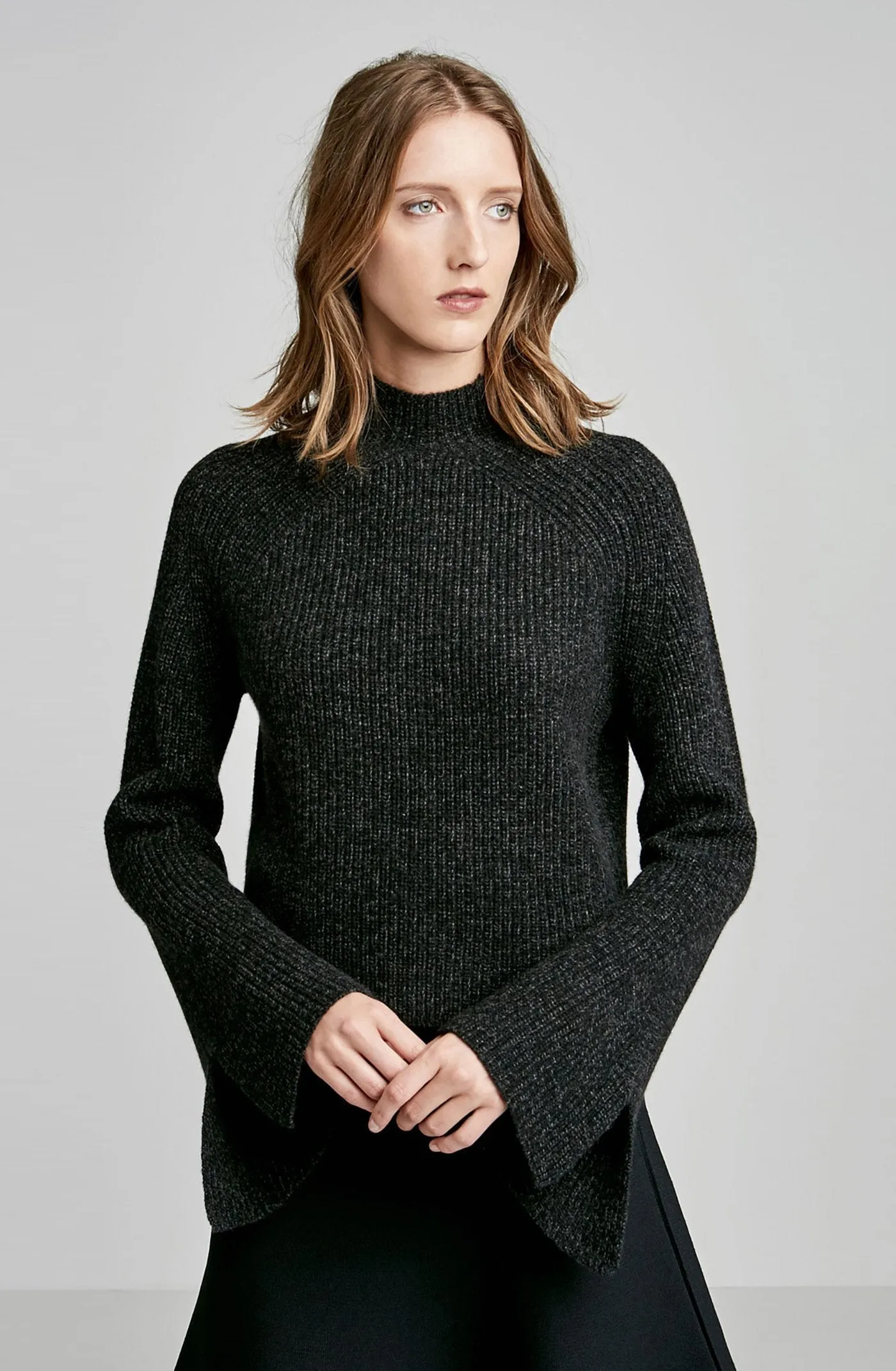 CASHMERE WOOL FLARED SLEEVE SWT