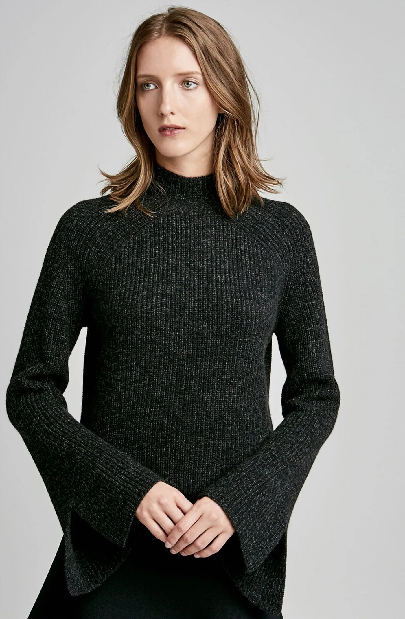 CASHMERE WOOL FLARED SLEEVE SWT