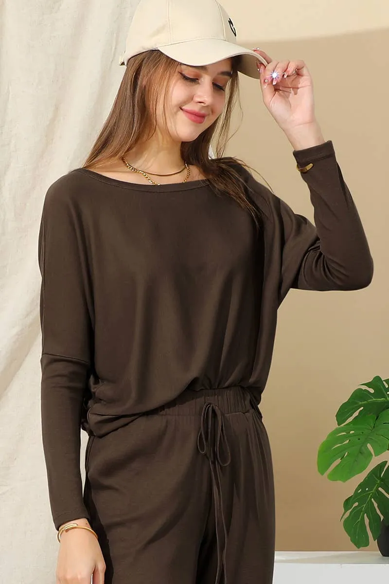 CASUAL SOLID LONG SLEEVE T SHIRT-CWTTL1449_CWTTL1449