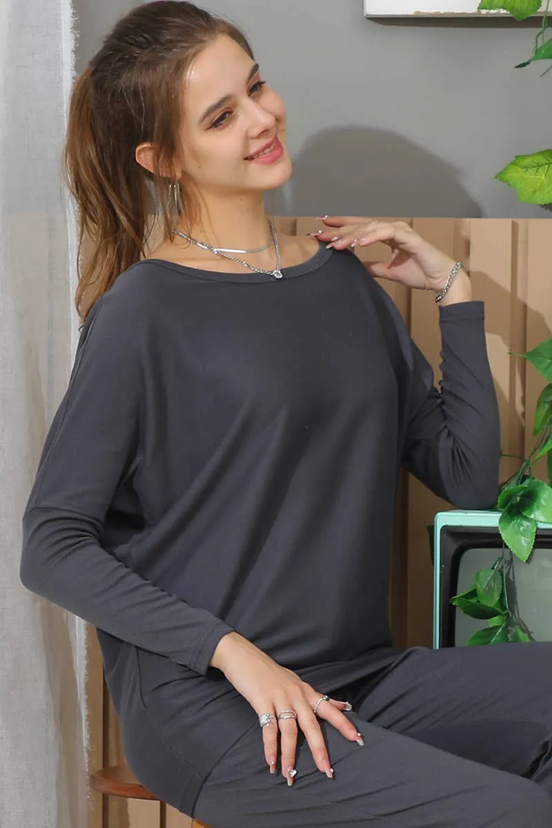 CASUAL SOLID LONG SLEEVE T SHIRT-CWTTL1449_CWTTL1449