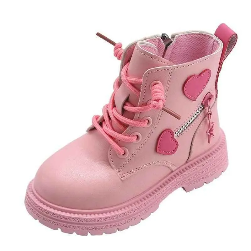 Children's Casual Shoes for Girls - Leather Short Boots - TSS314