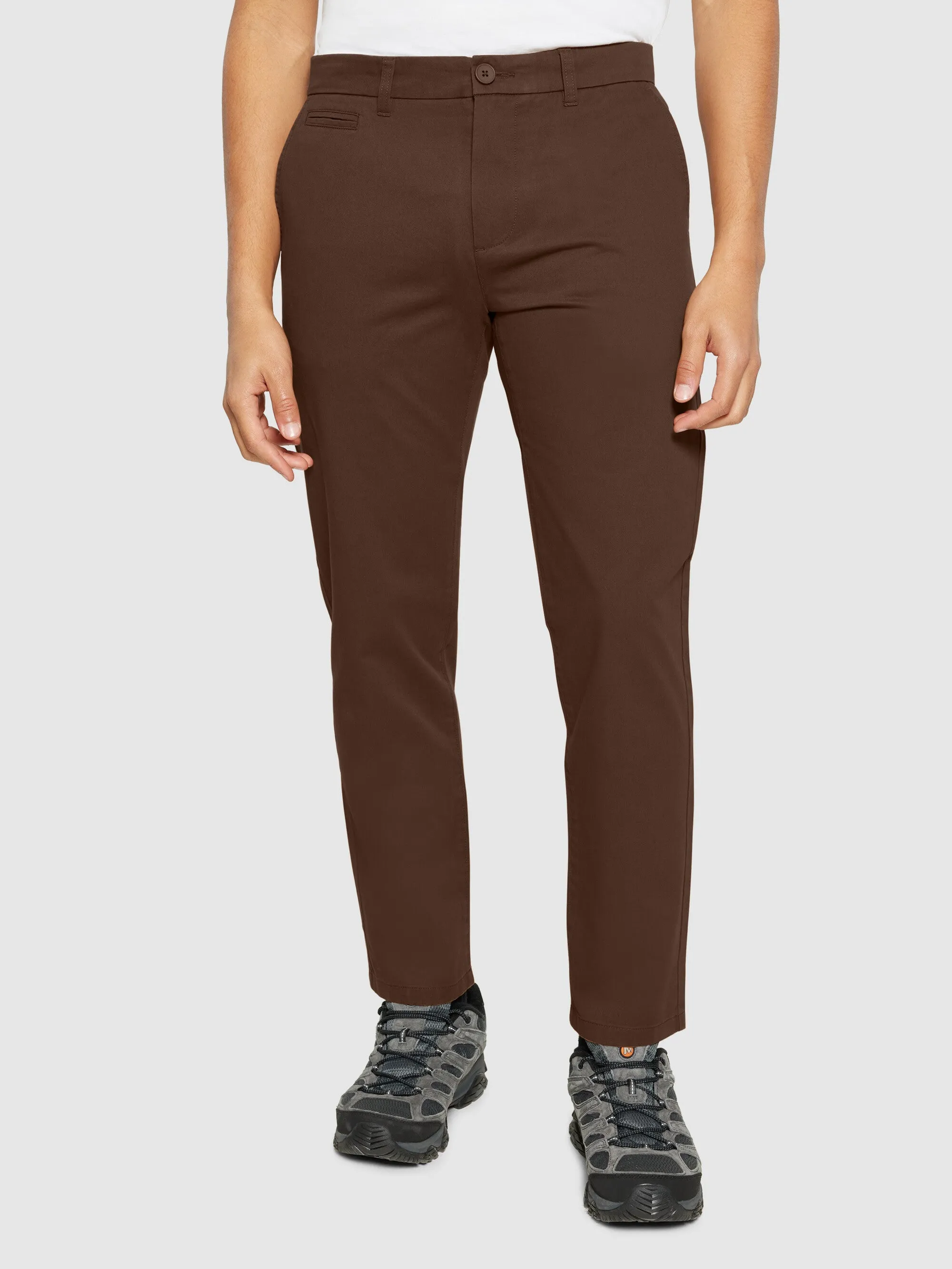 CHUCK regular twill chino pants - Demitasse (brown)