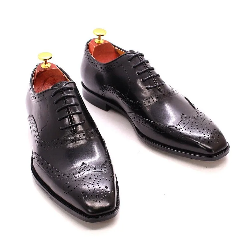 Classic Wingtip Oxford Shoes for Men - 4 Rich Colors