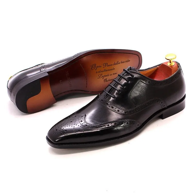 Classic Wingtip Oxford Shoes for Men - 4 Rich Colors