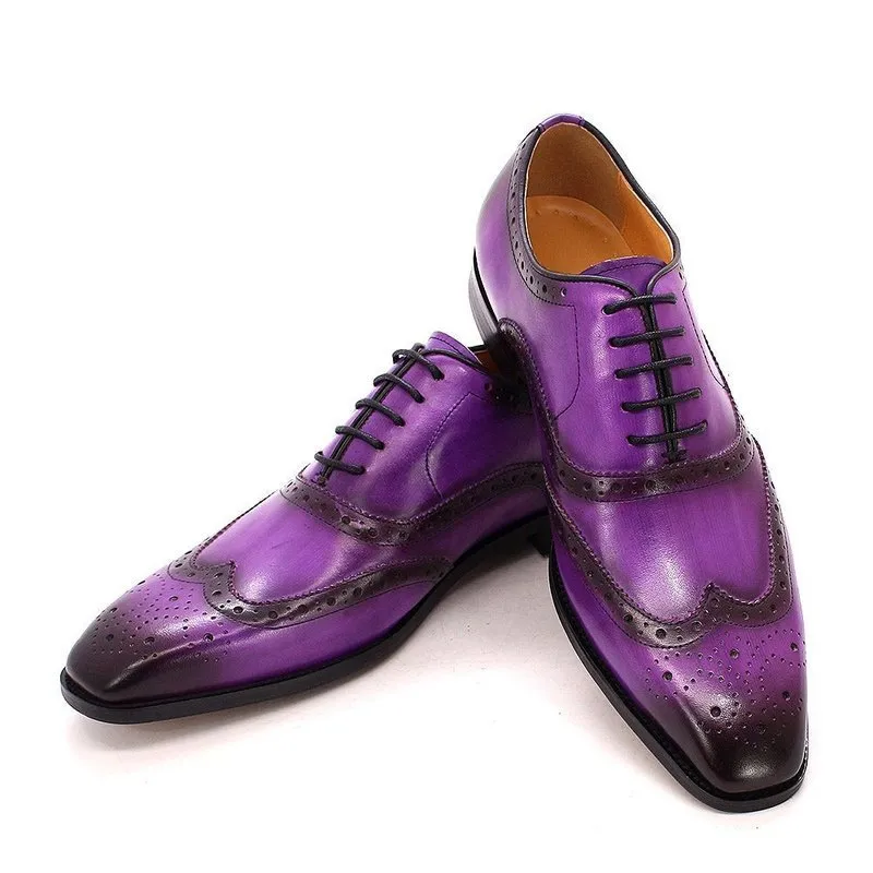 Classic Wingtip Oxford Shoes for Men - 4 Rich Colors