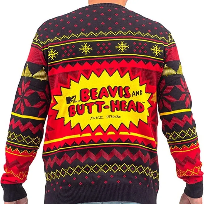 Custom Pullover Cashmere Sweater - Beavis and Butt-Head Holiday Edition | Luxurious Comfort