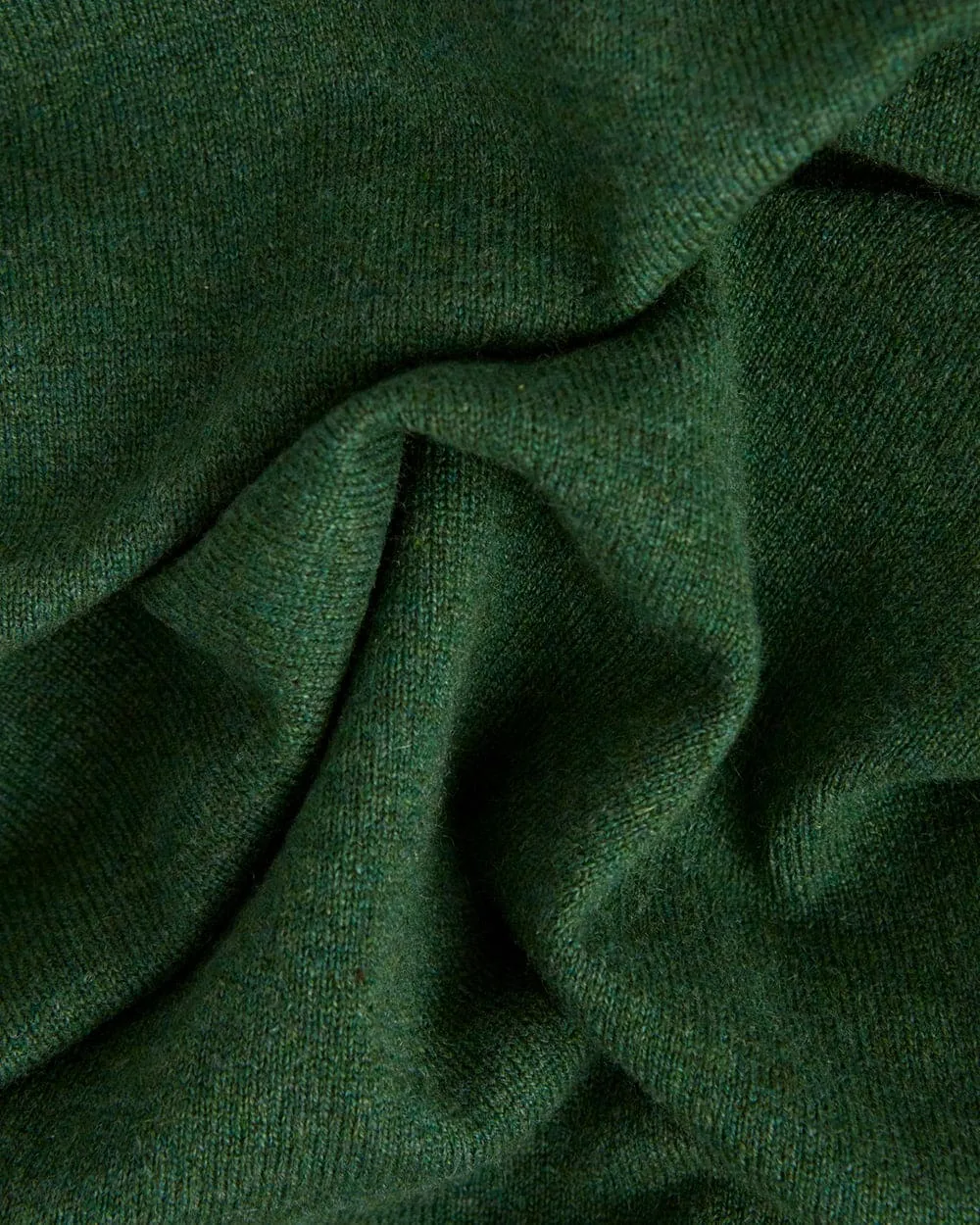 Dark Green V-Neck Cashmere Sweater