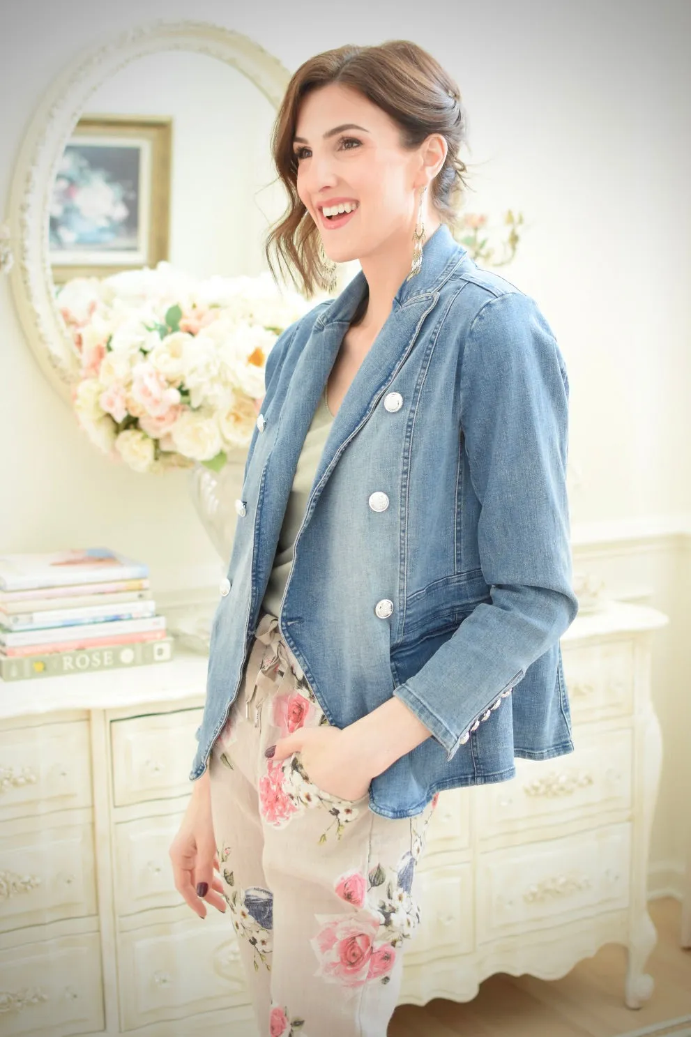 Double Breasted Denim Jacket