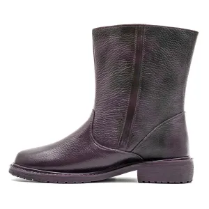 Emu Australia Kerie Ankle Boots Leather Purple Colour For Women