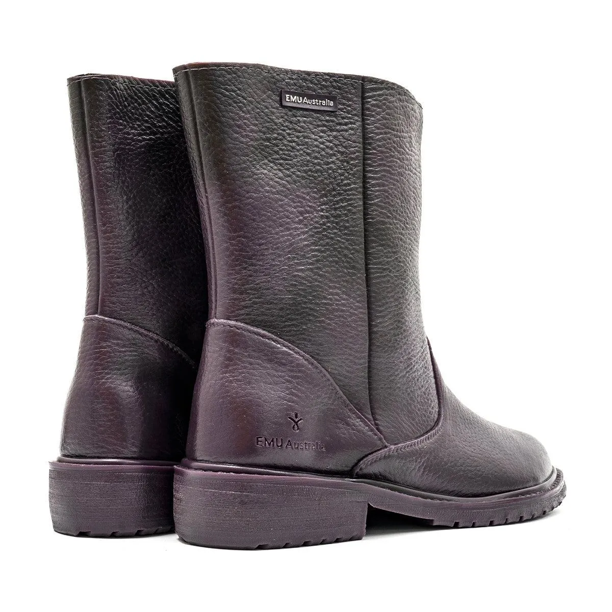 Emu Australia Kerie Ankle Boots Leather Purple Colour For Women