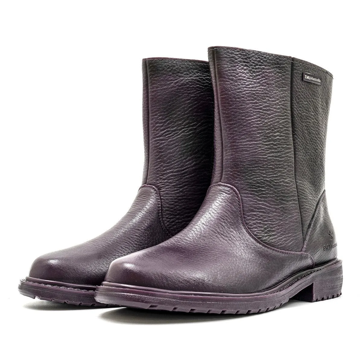 Emu Australia Kerie Ankle Boots Leather Purple Colour For Women