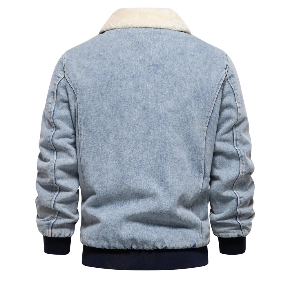 Fleece-Lined Denim Jacket