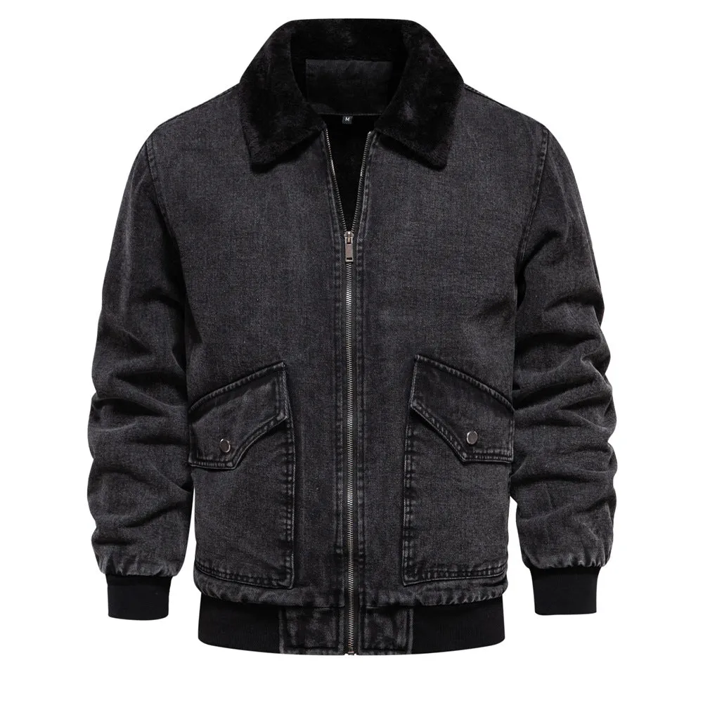 Fleece-Lined Denim Jacket