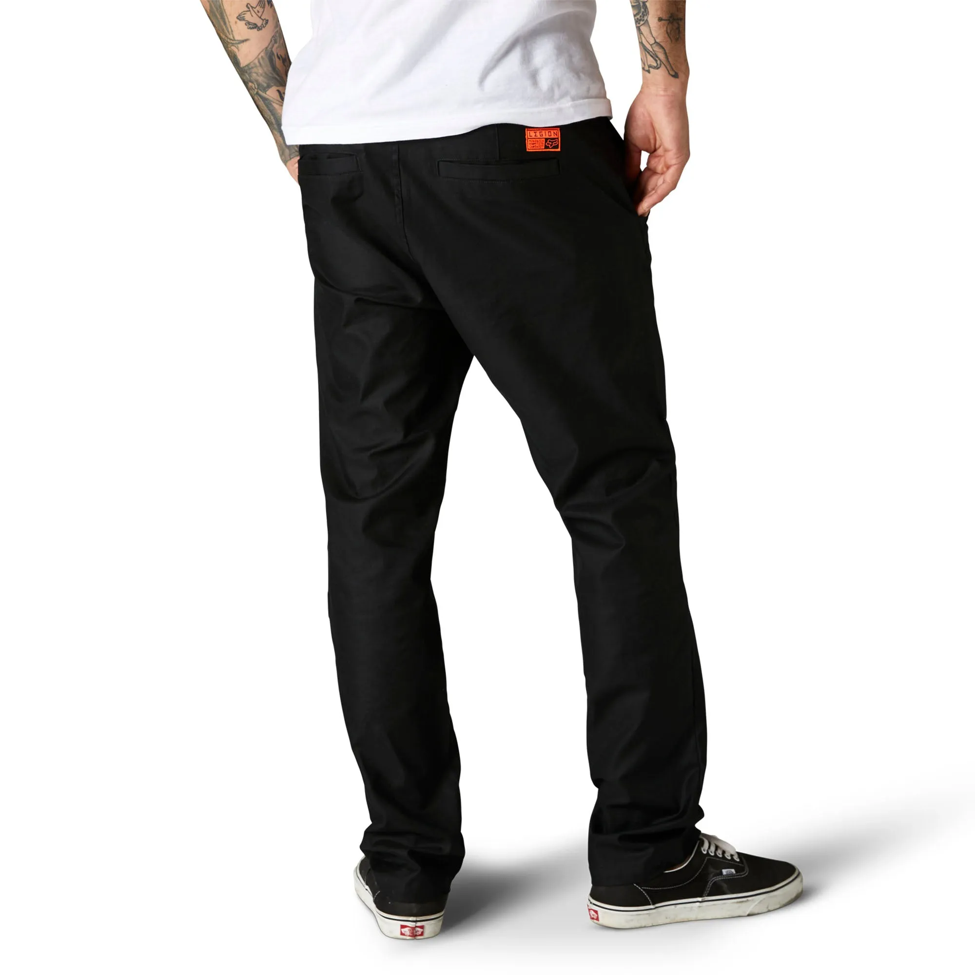 Fox Racing  Mens Black Essex Stretch Pants DWR Coated Classic Chino Style Pockets