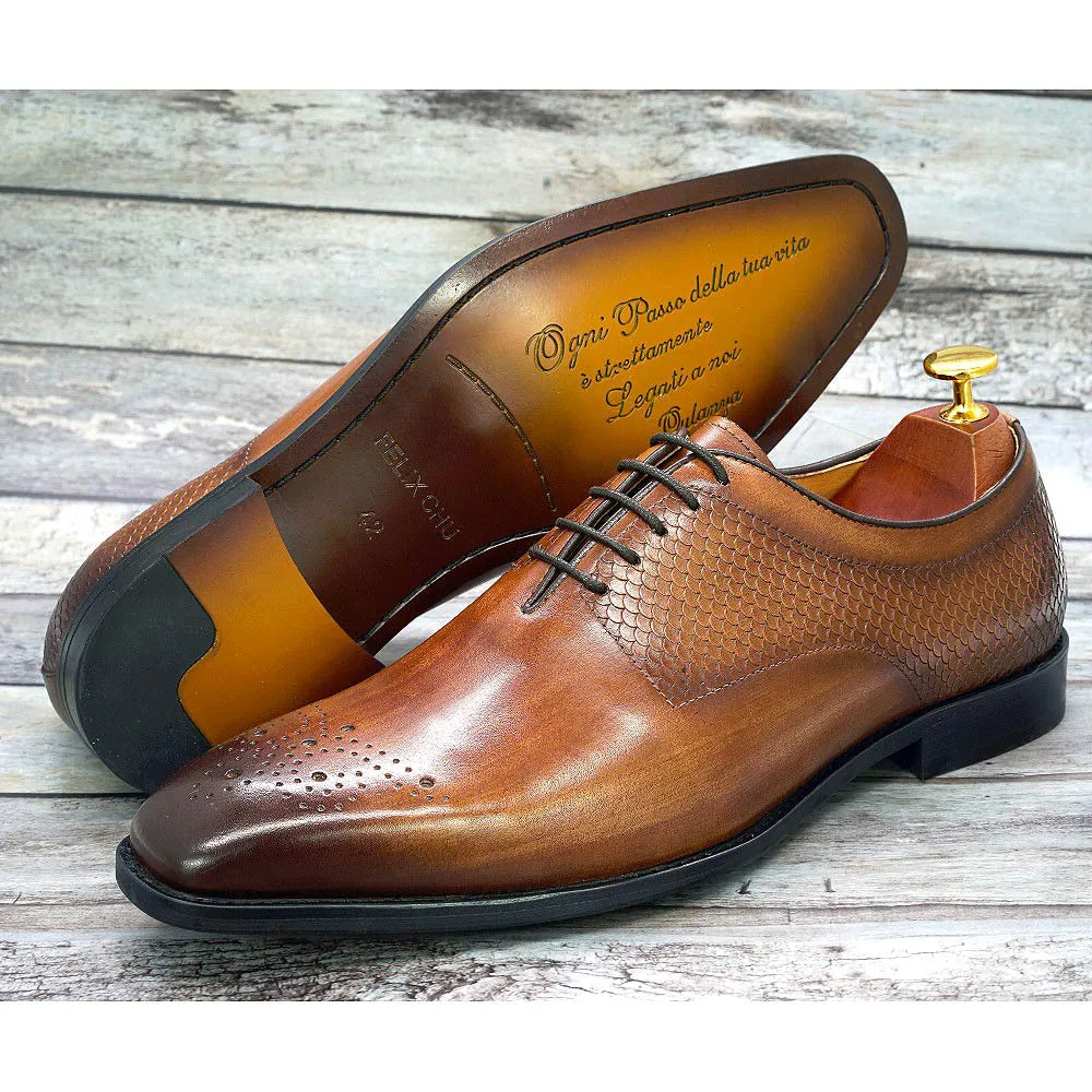 Genuine Leather Formal Brock Oxford Shoes