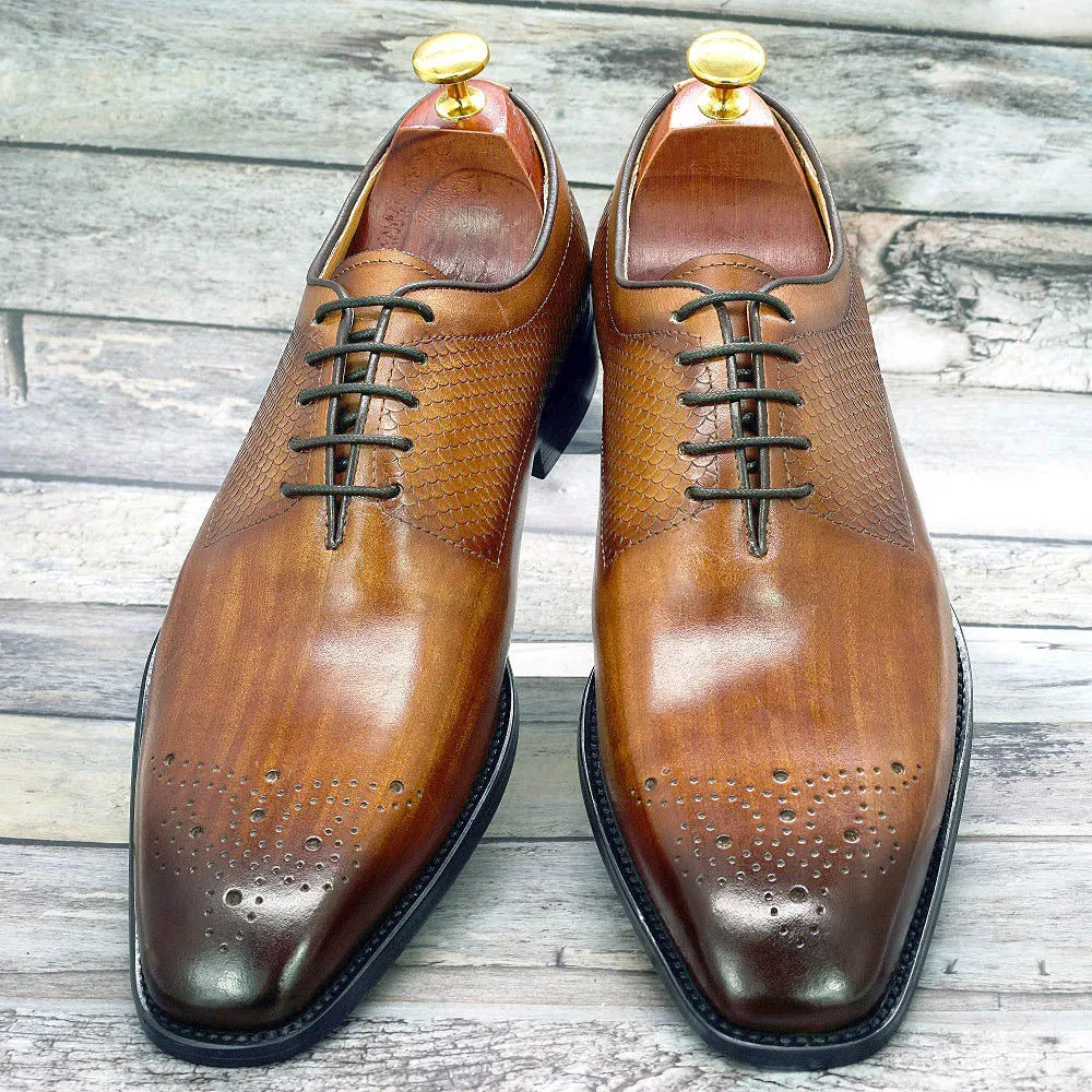 Genuine Leather Formal Brock Oxford Shoes