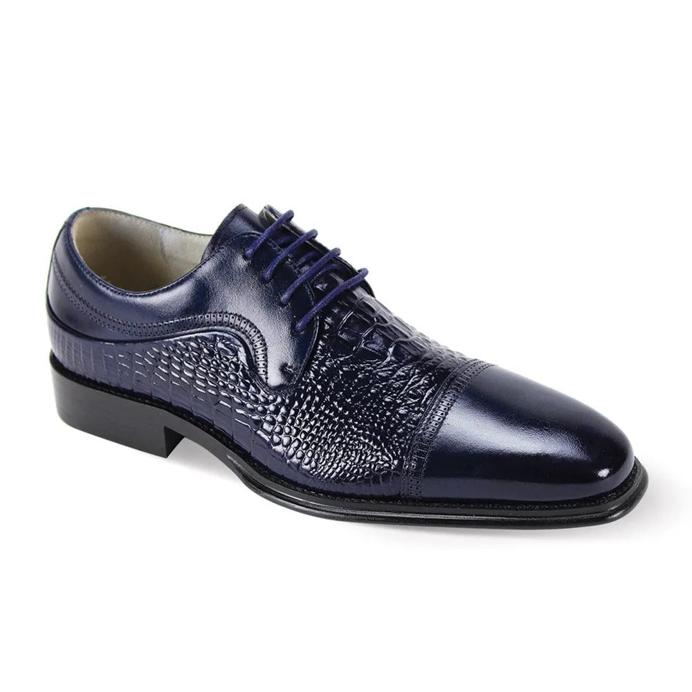 Giovanni Mattias Croc-Embossed Leather Oxford Shoes