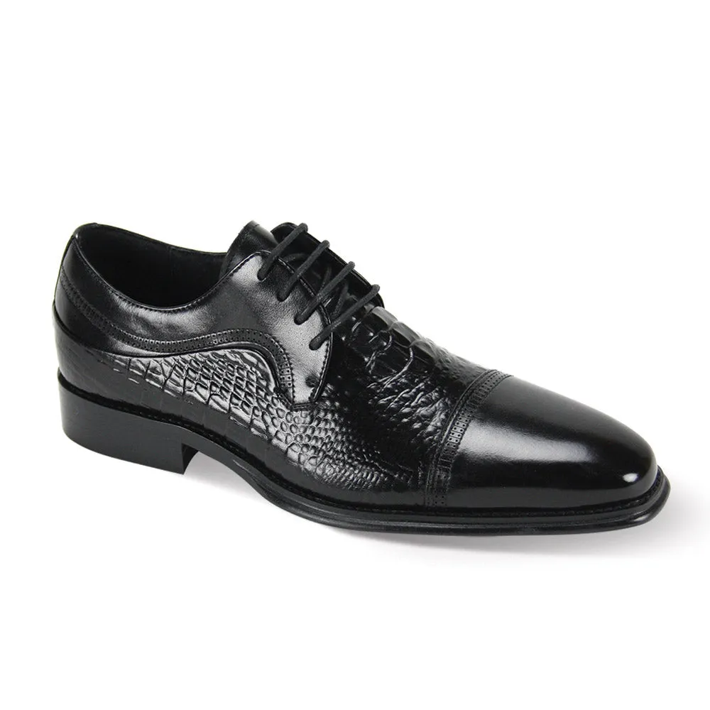 Giovanni Mattias Croc-Embossed Leather Oxford Shoes