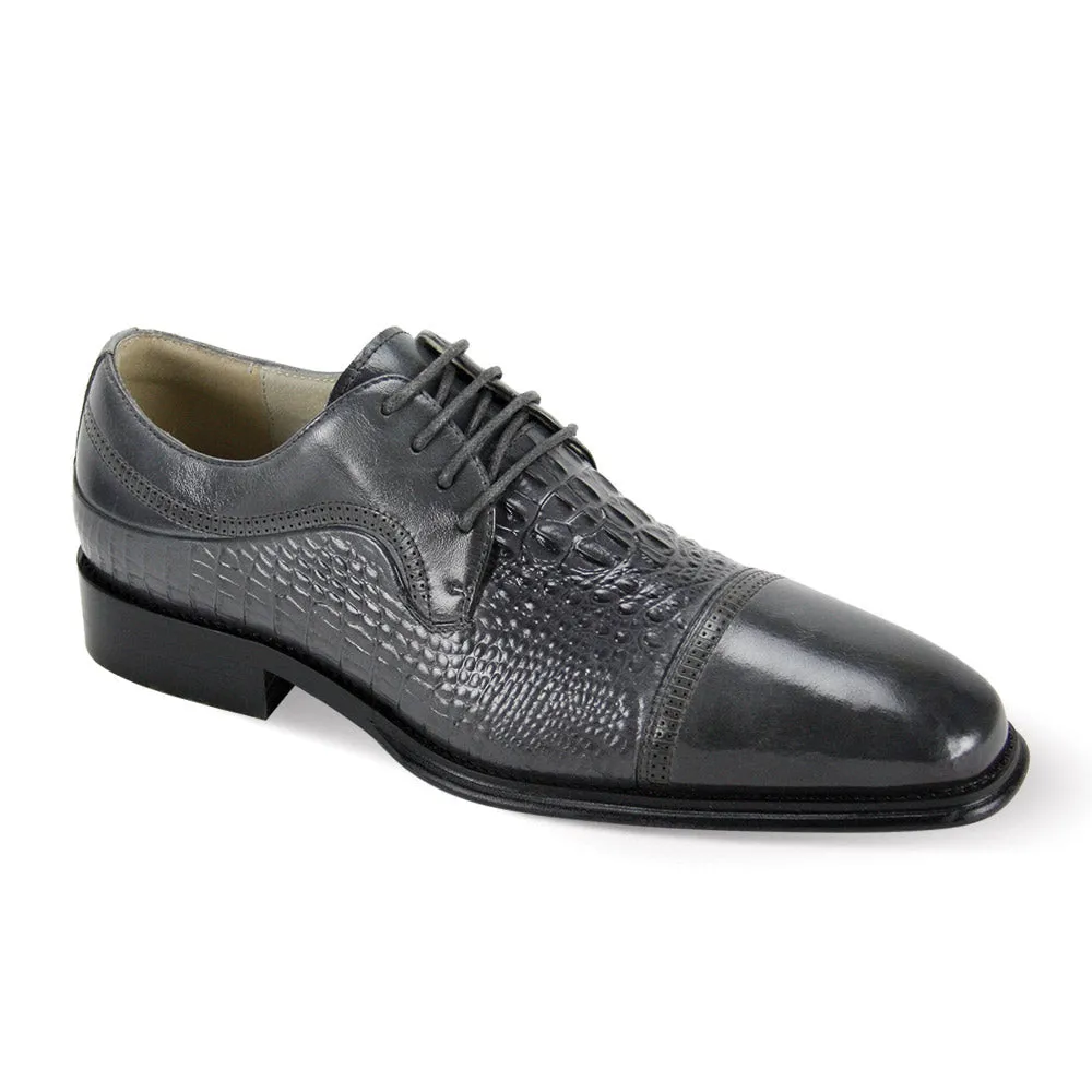 Giovanni Mattias Croc-Embossed Leather Oxford Shoes