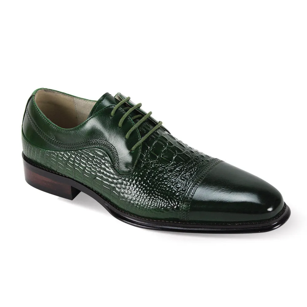 Giovanni Mattias Croc-Embossed Leather Oxford Shoes