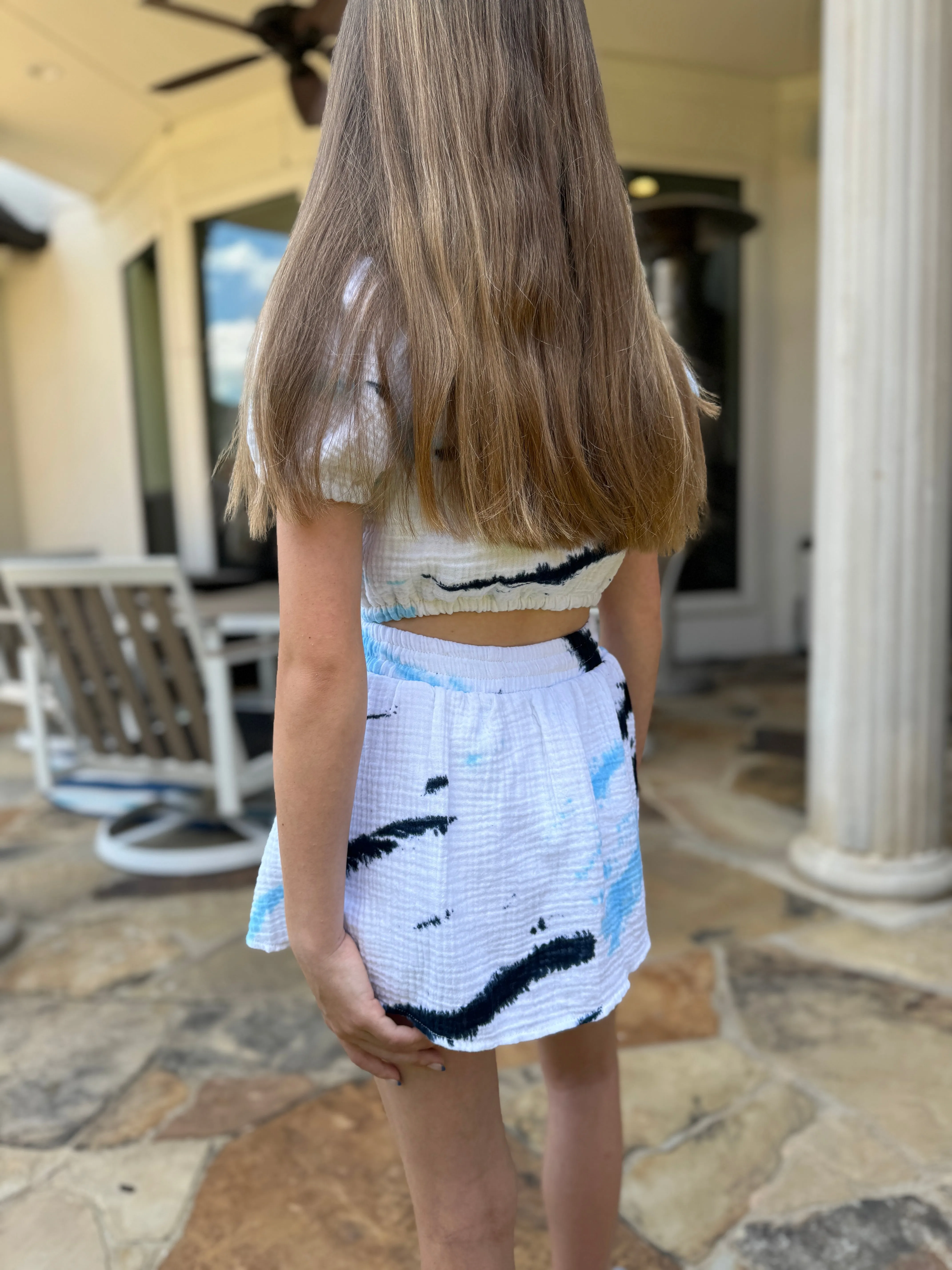 Girls Tie Dyed Skort