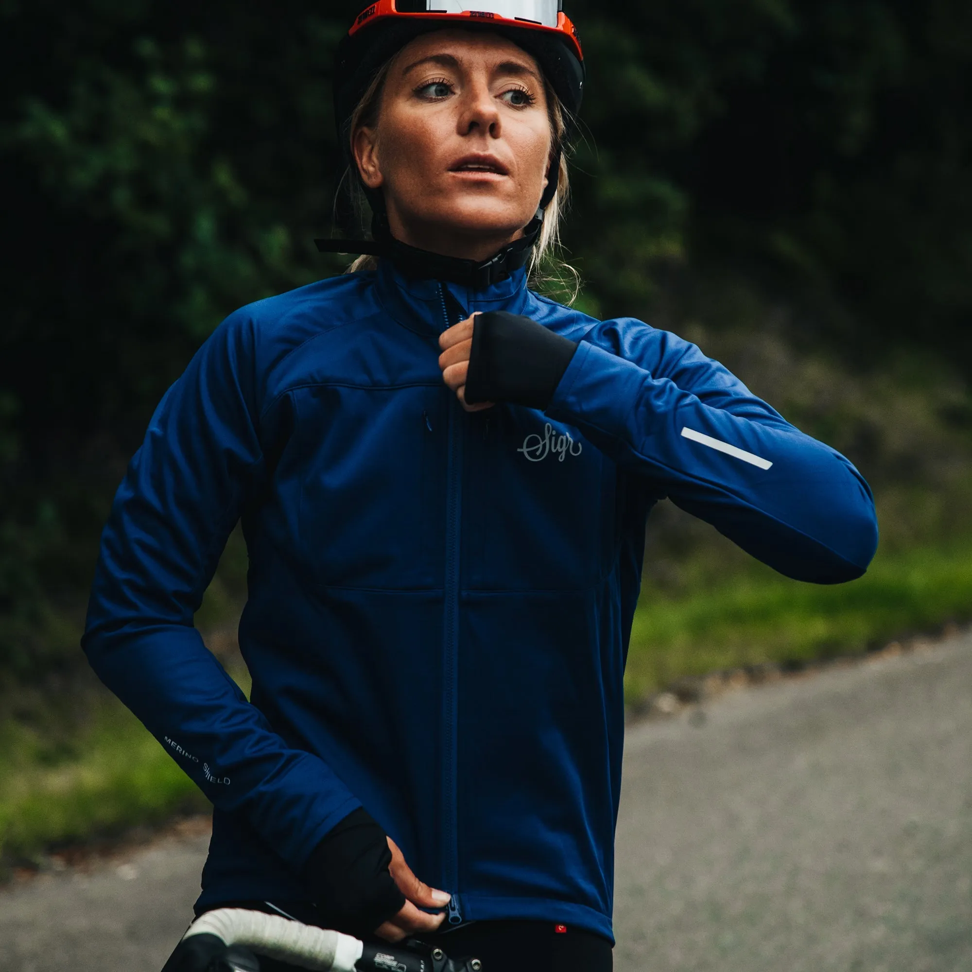 Gotlandsleden Tour Women's Blue Merino Softshell Cycling Jacket